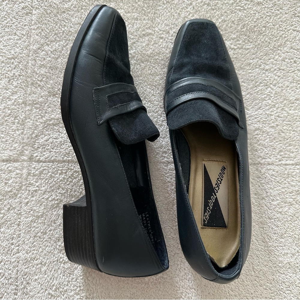 Mootsies Tootsies Navy Leather Suede Loafer 8